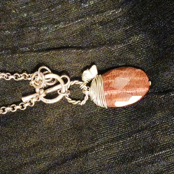 Tiger Eye toggle chain necklace - Picture 2 of 9